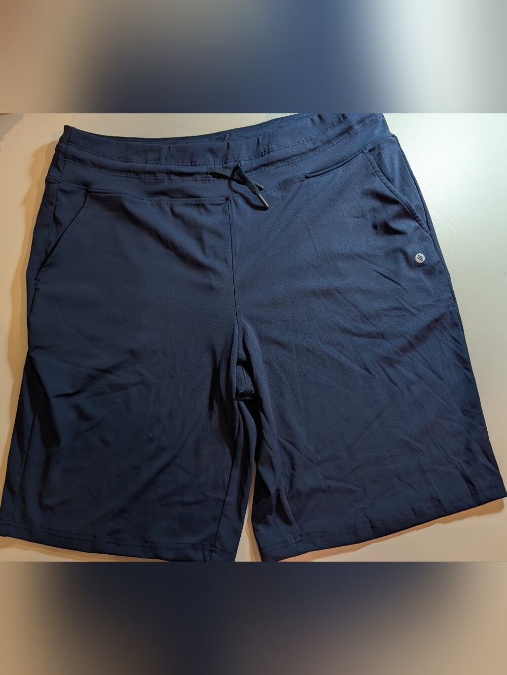 Santiny Woman's Navy Performance Drawstring Shorts 2XL NWT
